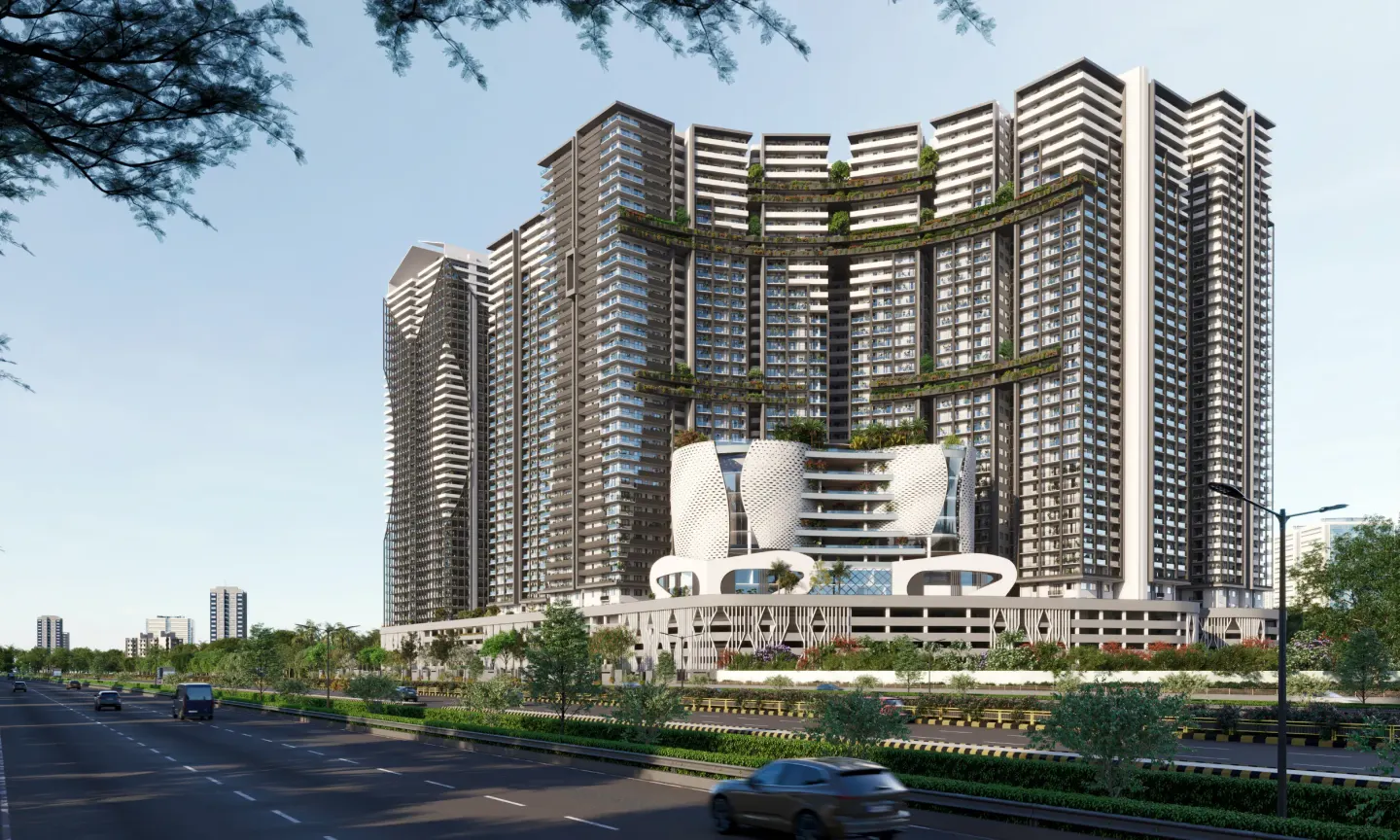 Architectural rendering of MoonGlade towers